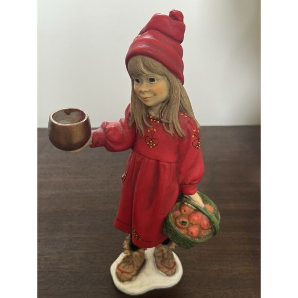 Carl Larsson Britta Apple Girl & Brother Candle Holder Candy Designs Norway - Picture 3 of 16